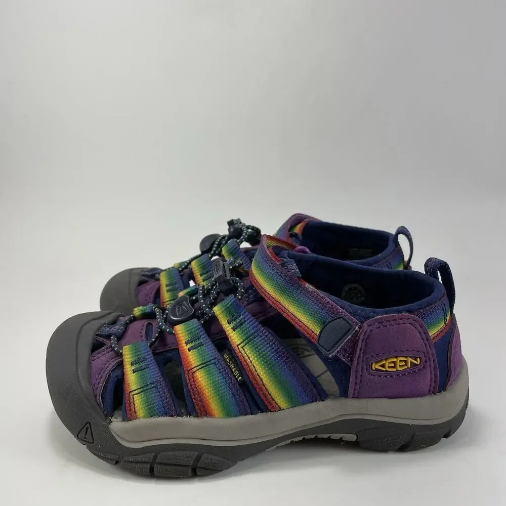 KEEN Newport H2 Kids Sandals Size 1 US Purple Rainbow Tie Dye Water Shoes - Picture 3 of 9